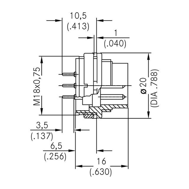 T 3262 300 Amphenol Tuchel Industrial  Assemblages de connecteurs circulaires